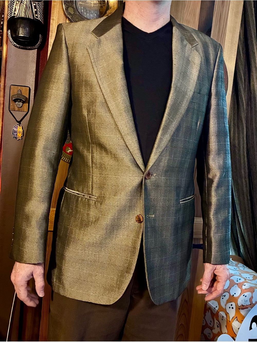 Sharkskin sport coat